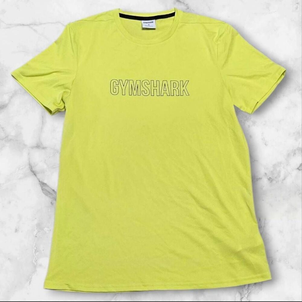 Gymshark Mens Yellow Short Sleeve Shirt Size Medium